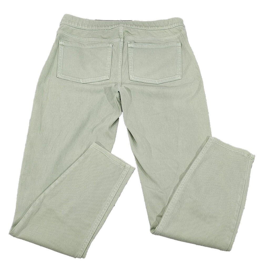 Spanx Jean-ish Skinny Jeans Jeggings Women's L Green Mid Rise Stretch Shaping